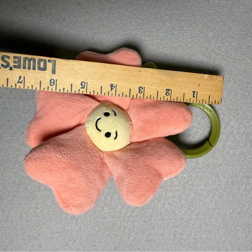 Jellycat Fleury Petunia Soother Lovey Security Blanket - Retired Pink Green Rare